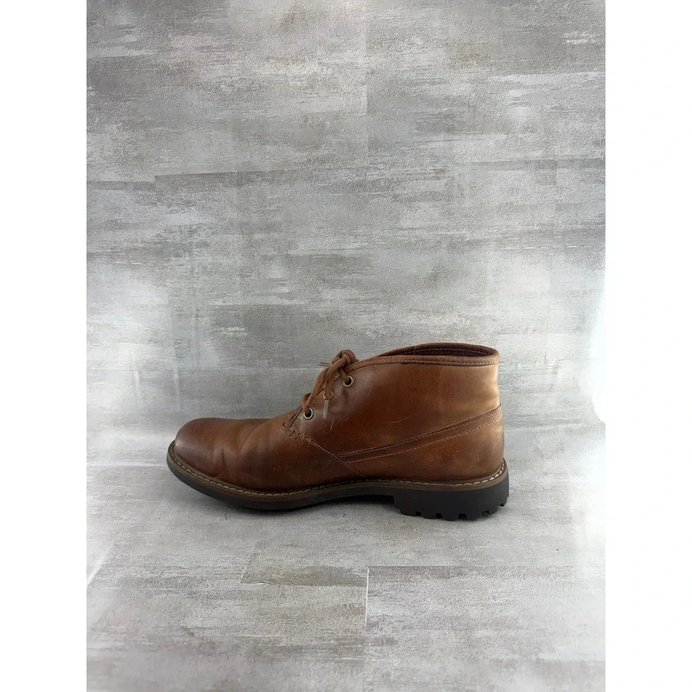Clarks Men Brown Leather Chukka Boots 26103252 Lace Up Lug Sole Size 9M